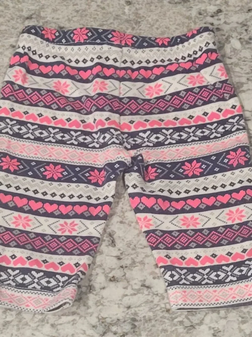 Carter's Just One You NB 2 Pc Bear Hoodie Leggings Set Pink Fair Isle Baby Girl